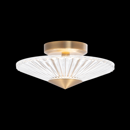 Schonbek Lighting Origami Aged Brass LED Semi-Flush Mount Light by Schonbek Lighting S7212-700H