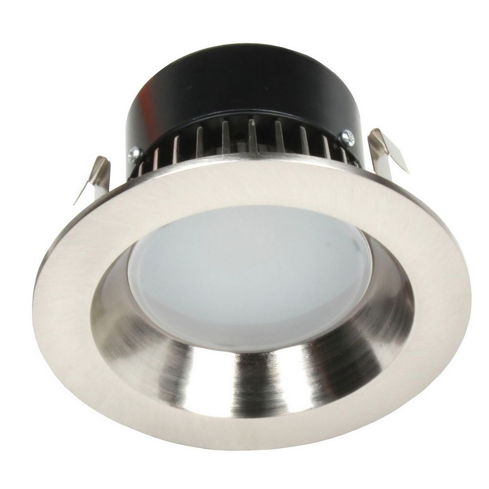 LED Retrofit Trim with Satin Nickel Reflector for Inch Recessed Cans 3000K  700 Lumens 10905-09 Destination Lighting